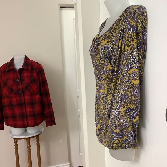 Michael Kors, Paisley Cowl top fits “XL” 39/40 bust - Picture 3 of 7